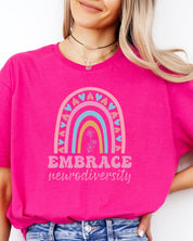 Embrace Neurodiversity Tee-Neurodiversity, ADHD & Autism Awareness & Acceptance T-Shirt by Daily Bloom
