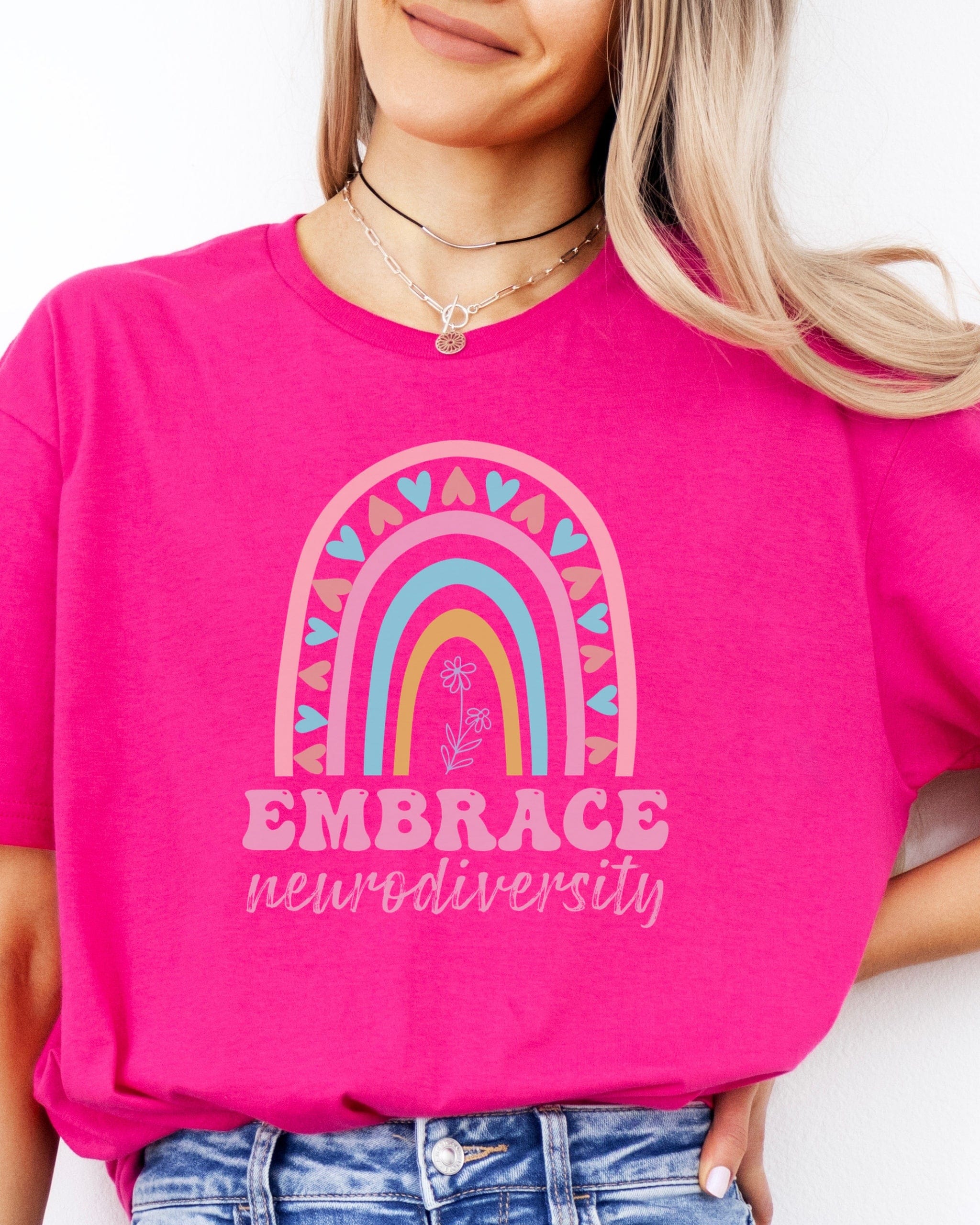 Embrace Neurodiversity Tee-Neurodiversity, ADHD & Autism Awareness & Acceptance T-Shirt by Daily Bloom