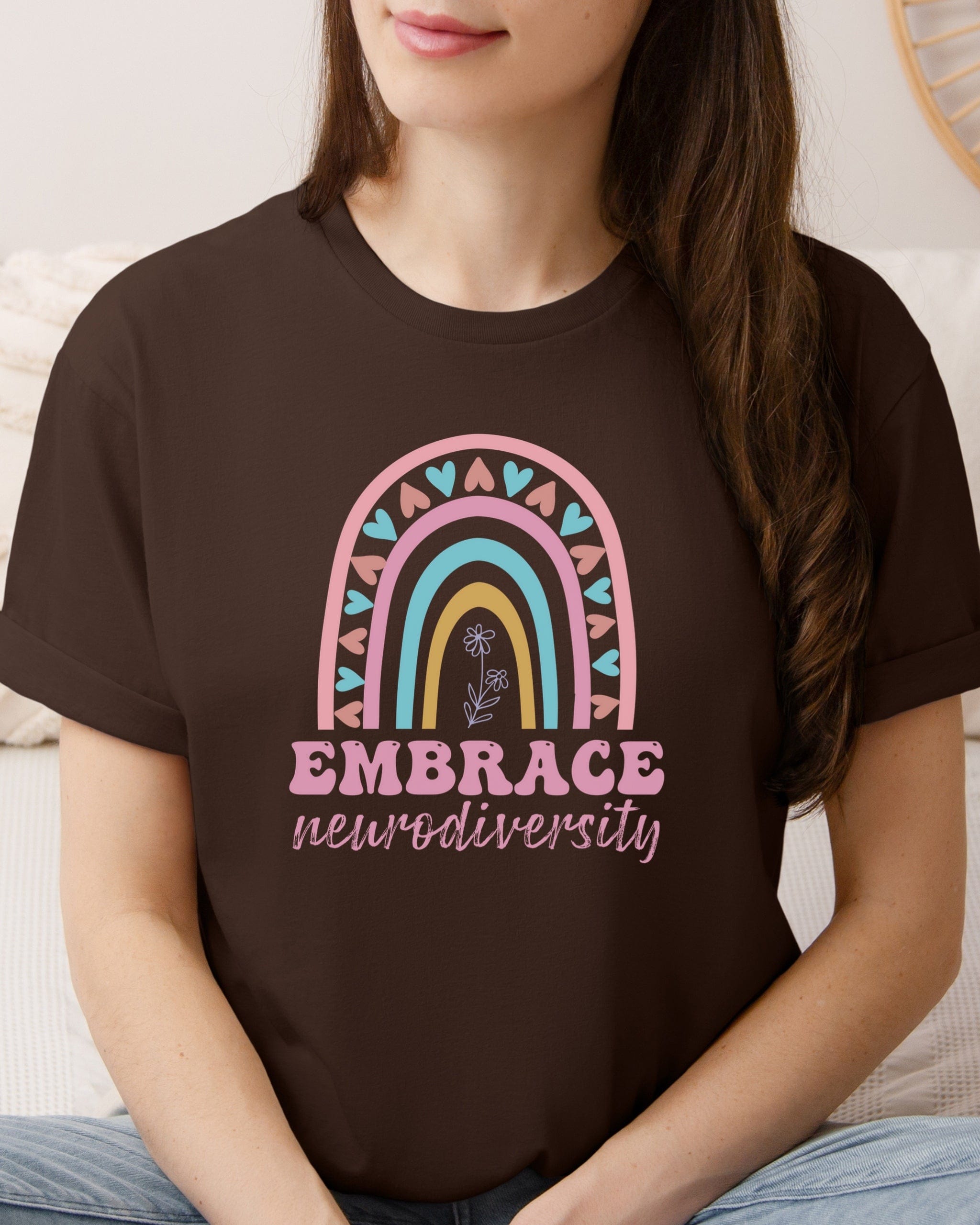 Embrace Neurodiversity Tee-Neurodiversity, ADHD & Autism Awareness & Acceptance T-Shirt by Daily Bloom