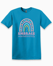 Embrace Neurodiversity Tee-Sapphire-Neurodiversity, ADHD & Autism Awareness & Acceptance T-Shirt by Daily Bloom