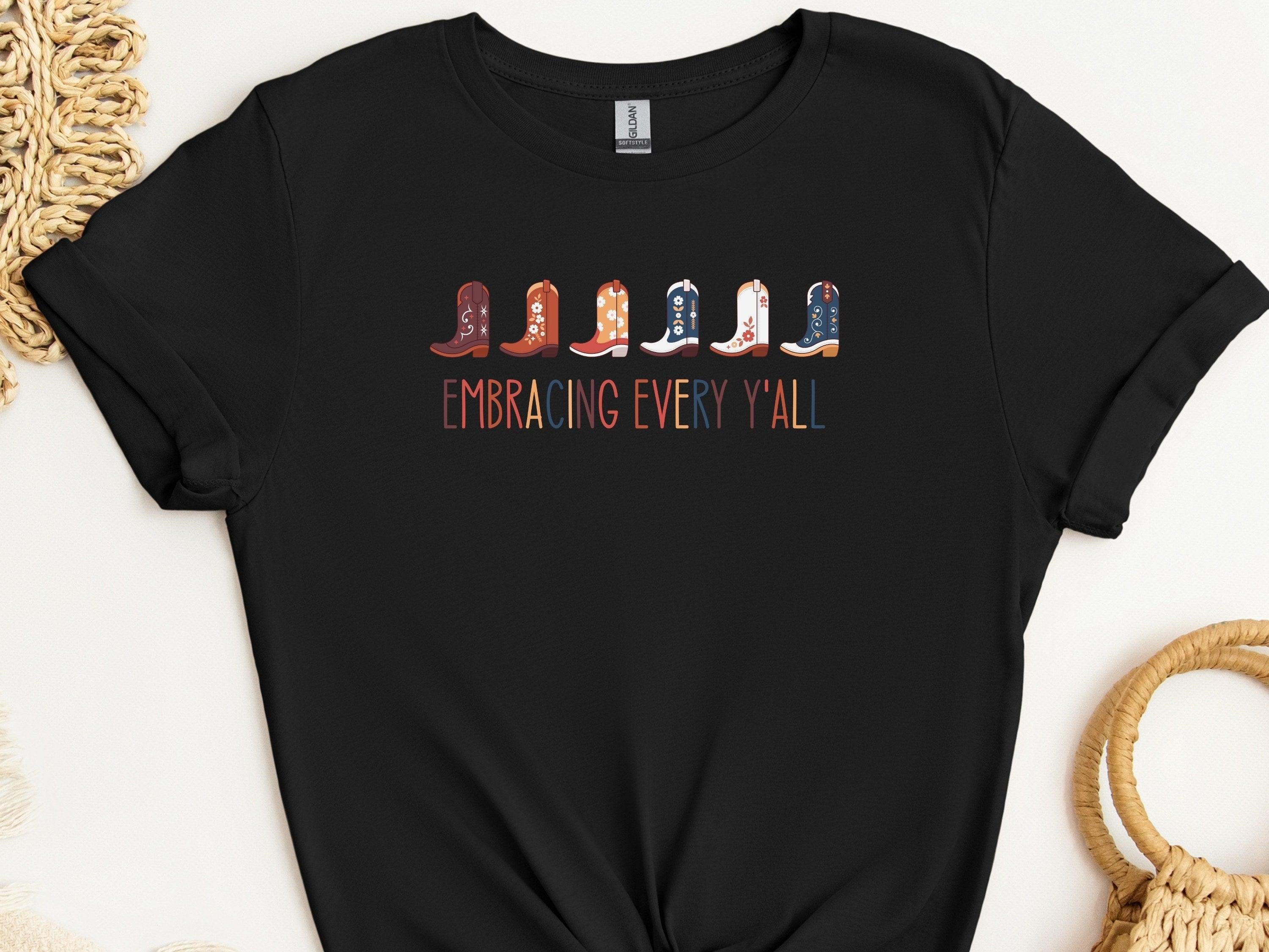 Embracing Every Y'all Tee-Black-Neurodiversity, ADHD & Autism Awareness & Acceptance T-Shirt by Daily Bloom