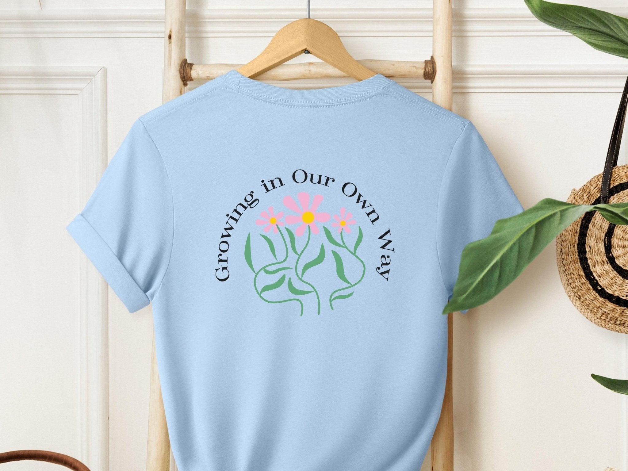 Autism T-Shirt - Growing In Our Own Way Tee w/ Back Print - Daily Bloom