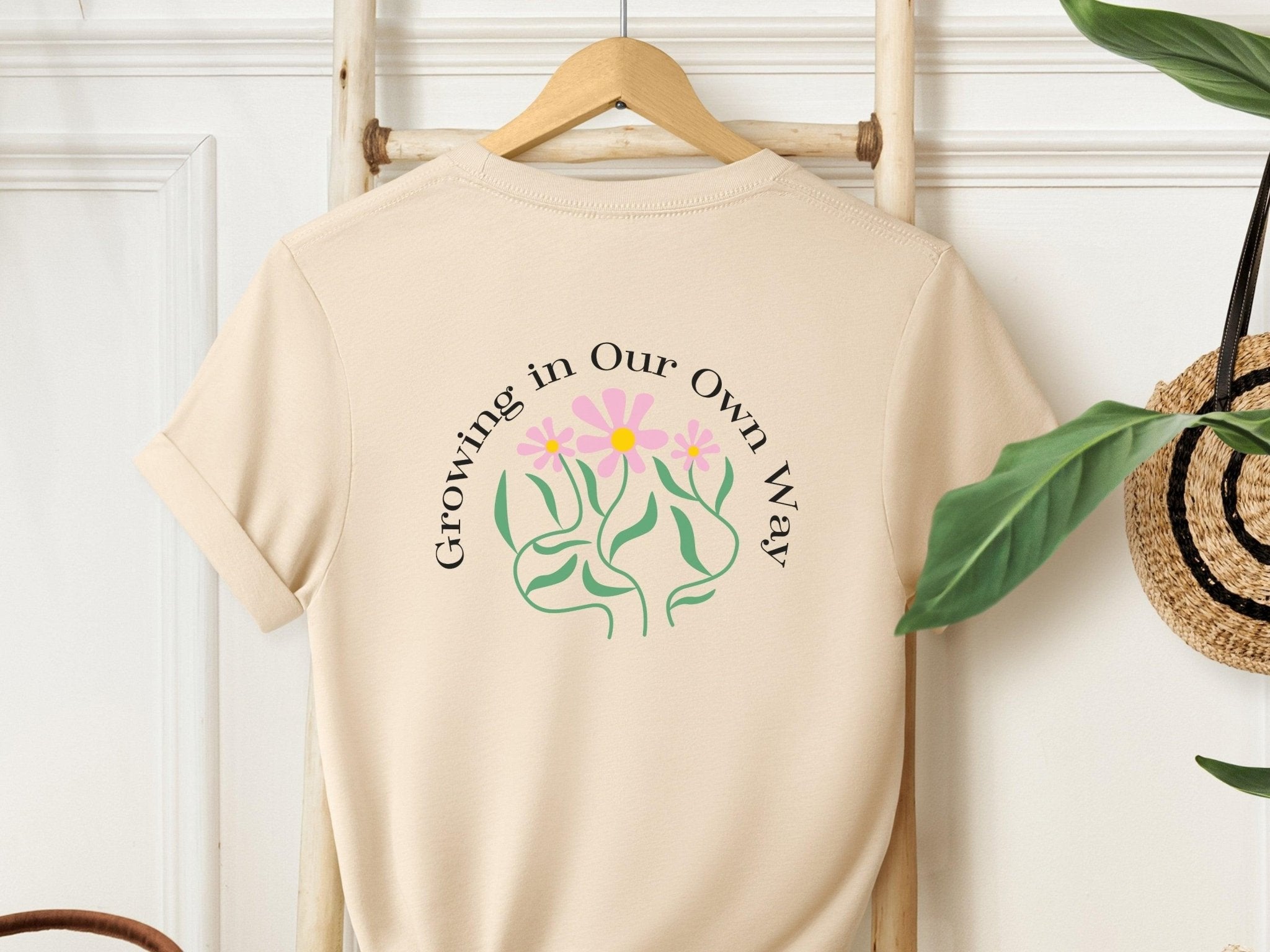 Autism T-Shirt - Growing In Our Own Way Tee w/ Back Print - Daily Bloom