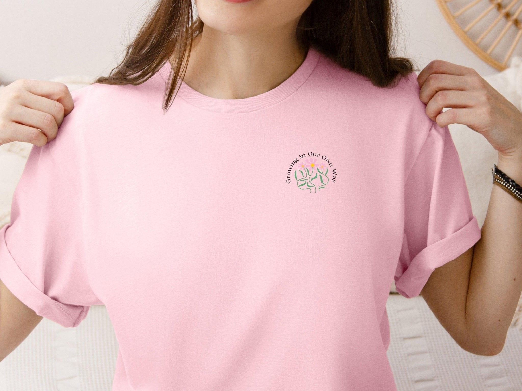 Autism T-Shirt - Growing In Our Own Way Tee w/ Back Print - Daily Bloom