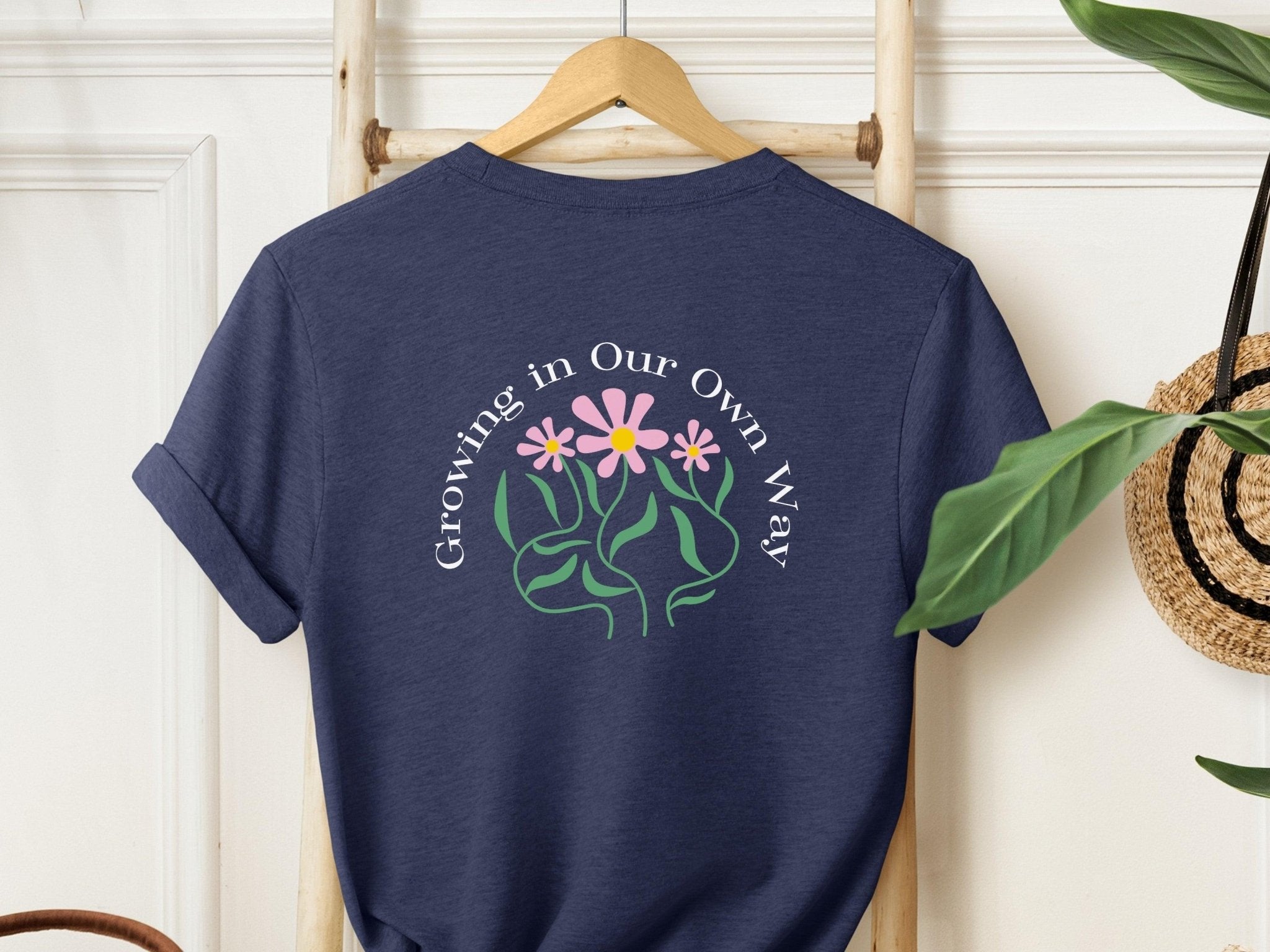 Autism T-Shirt - Growing In Our Own Way Tee w/ Back Print - Daily Bloom