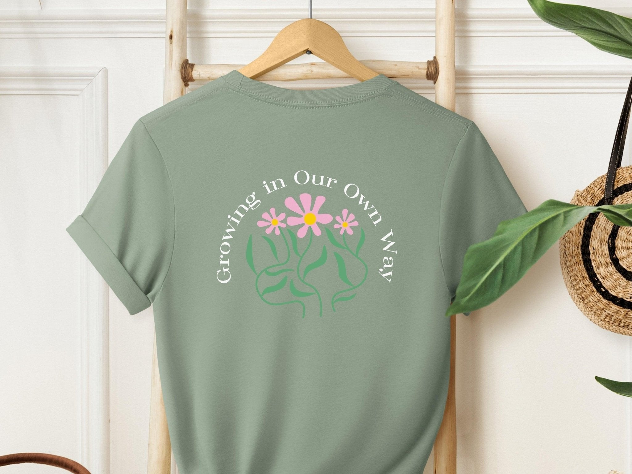 Autism T-Shirt - Growing In Our Own Way Tee w/ Back Print - Daily Bloom