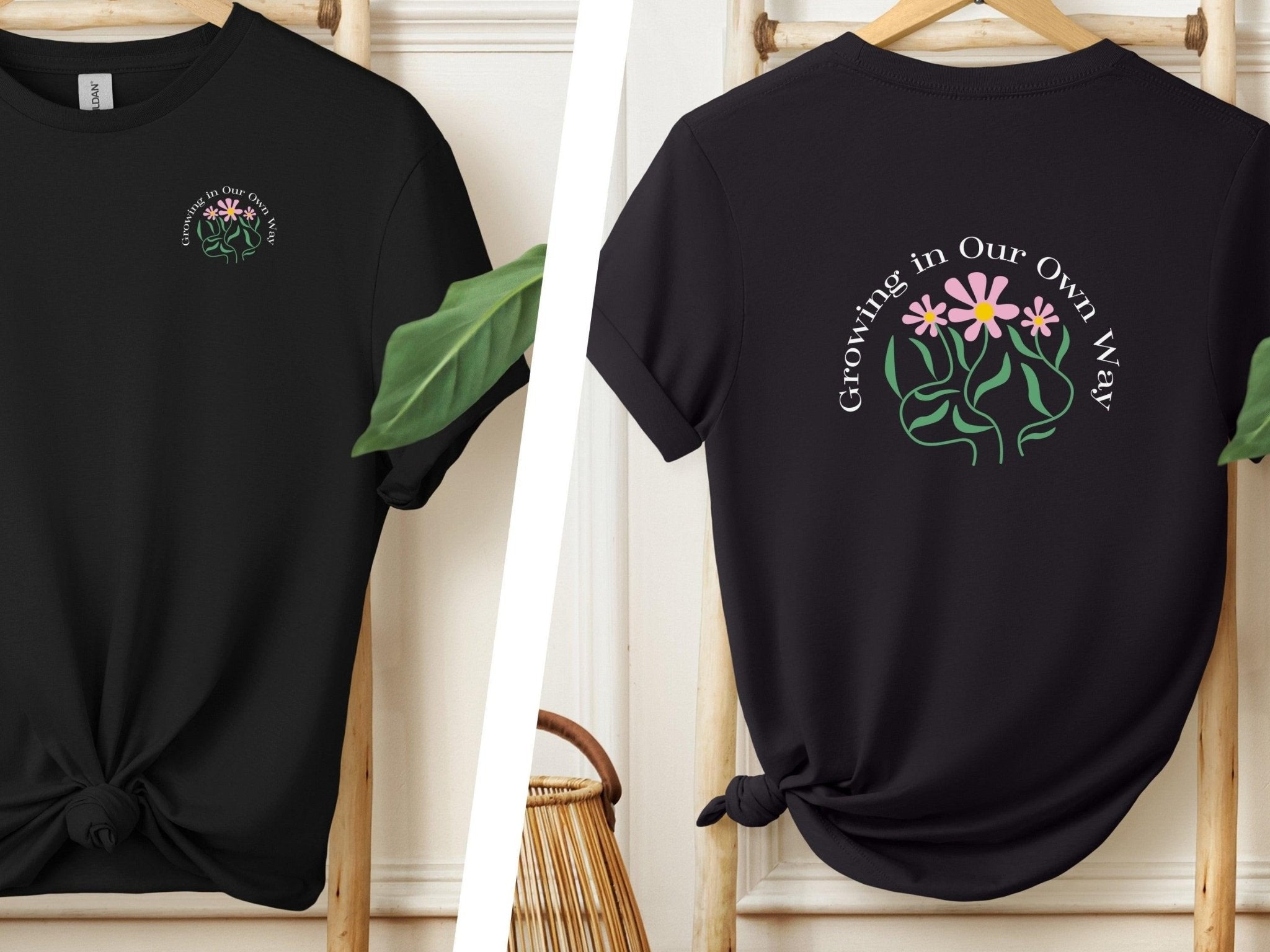 Autism T-Shirt - Growing In Our Own Way Tee w/ Back Print - Daily Bloom