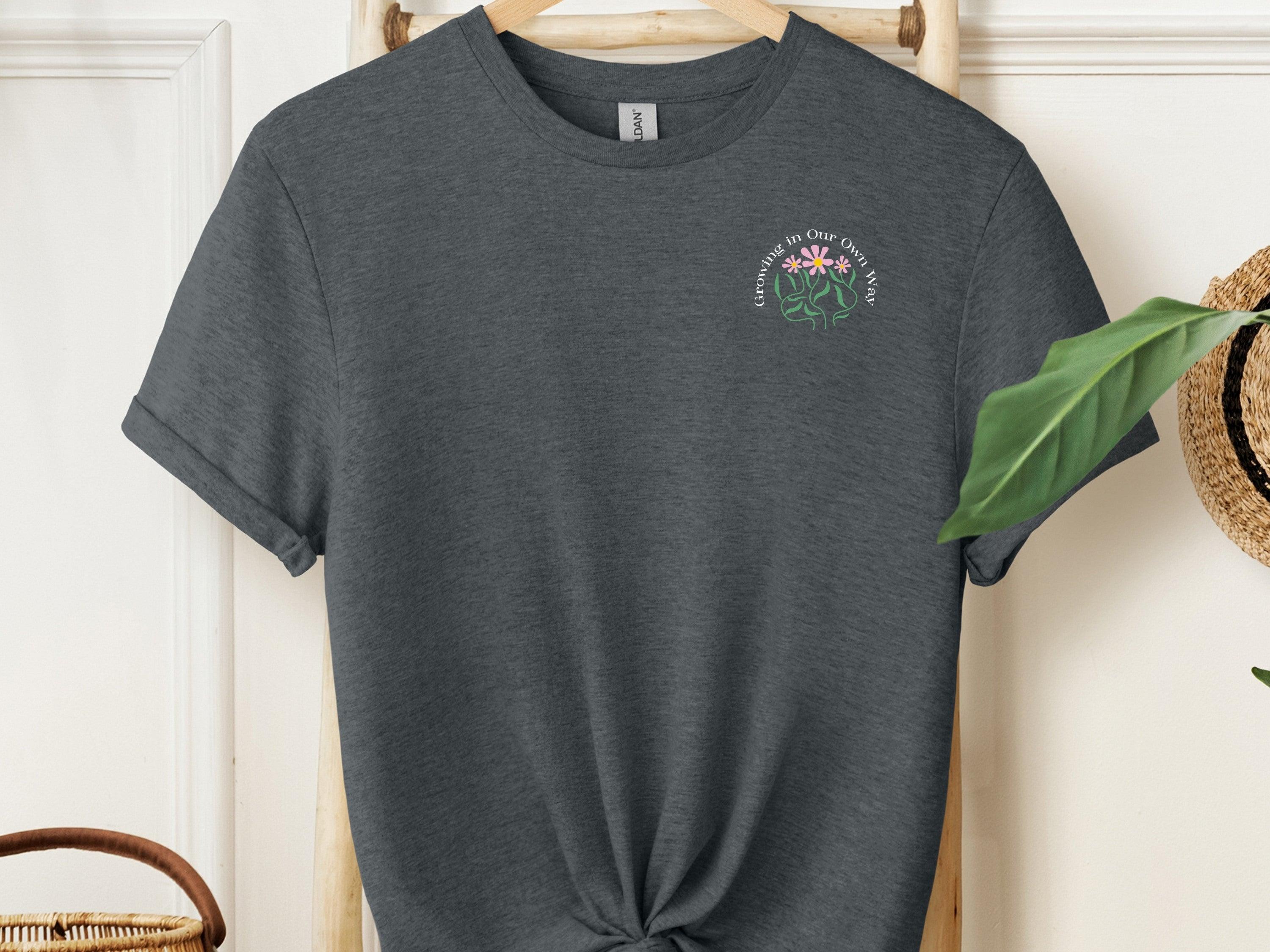  Back Print-Dark Heather Grey-Neurodiversity, ADHD & Autism Awareness & Acceptance T-Shirt by Daily Bloom