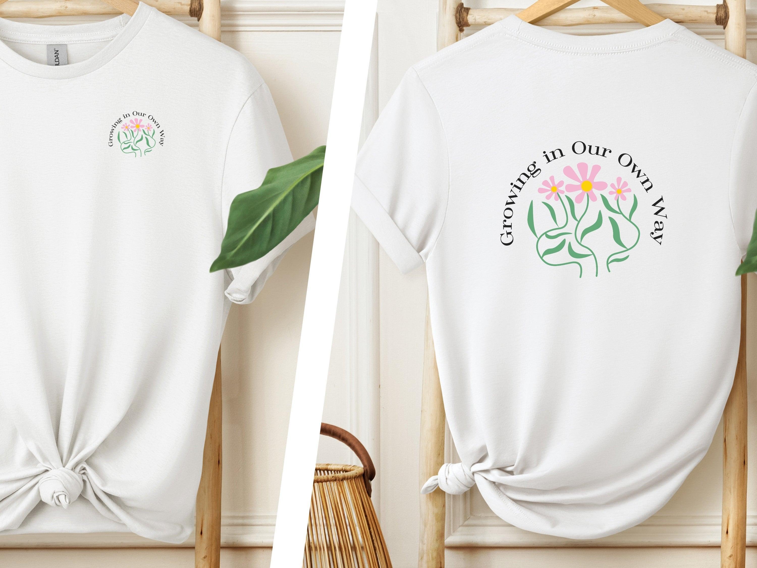  Back Print-White-Neurodiversity, ADHD & Autism Awareness & Acceptance T-Shirt by Daily Bloom
