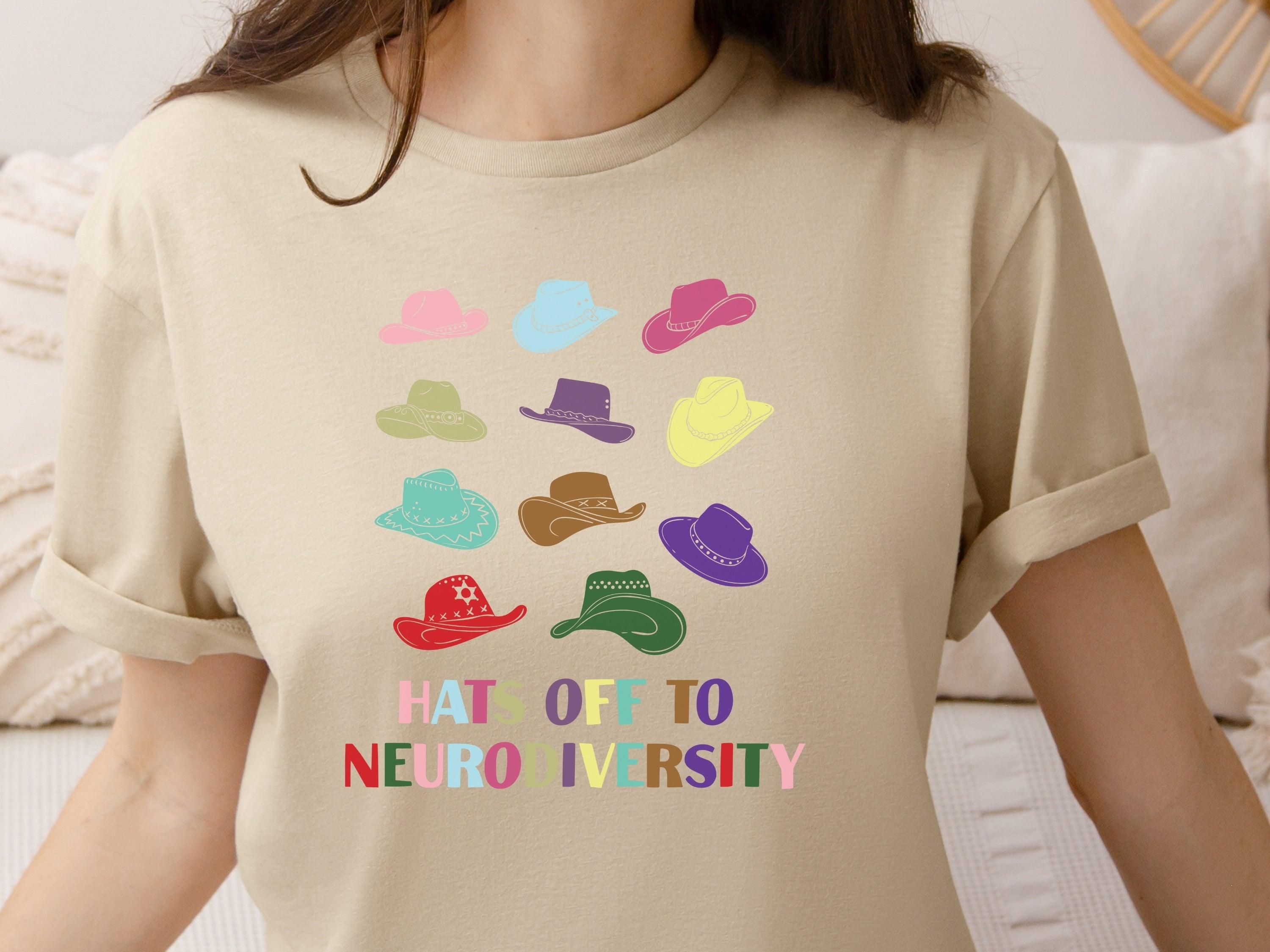 Hats Off to Neurodiversity Tee-Neurodiversity, ADHD & Autism Awareness & Acceptance T-Shirt by Daily Bloom