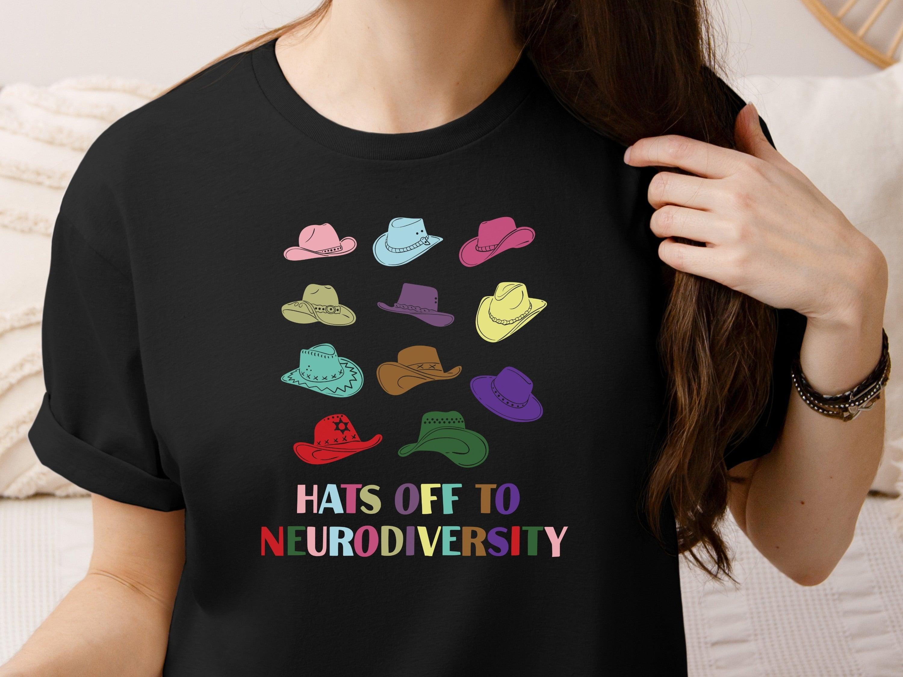Hats Off to Neurodiversity Tee-Neurodiversity, ADHD & Autism Awareness & Acceptance T-Shirt by Daily Bloom