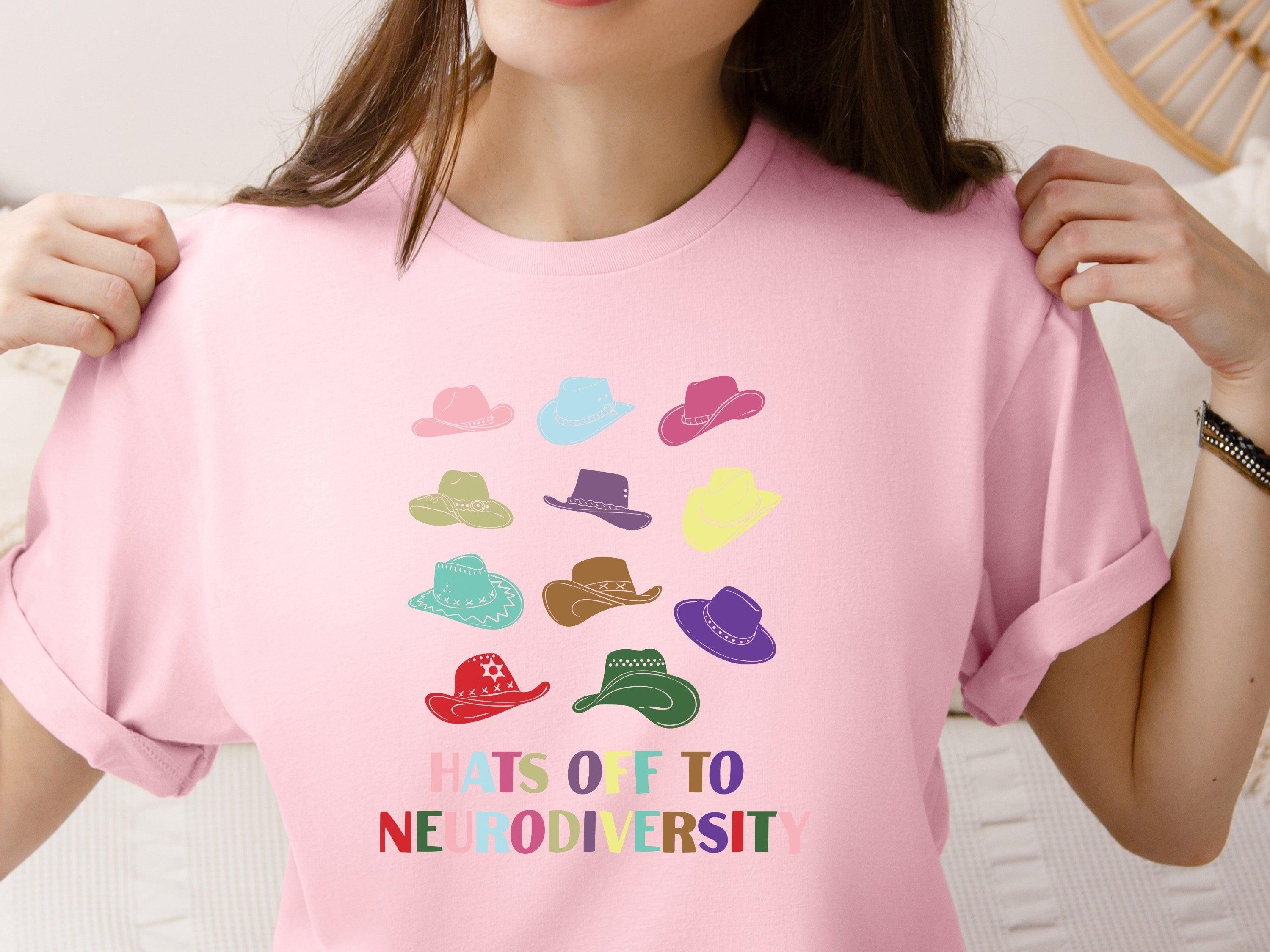 Hats Off to Neurodiversity Tee-Neurodiversity, ADHD & Autism Awareness & Acceptance T-Shirt by Daily Bloom