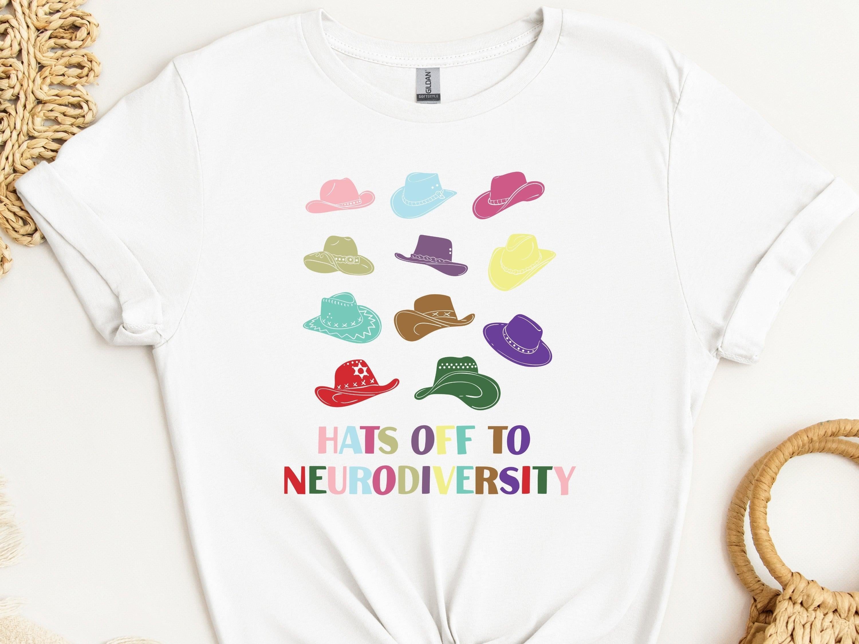 Hats Off to Neurodiversity Tee-Neurodiversity, ADHD & Autism Awareness & Acceptance T-Shirt by Daily Bloom