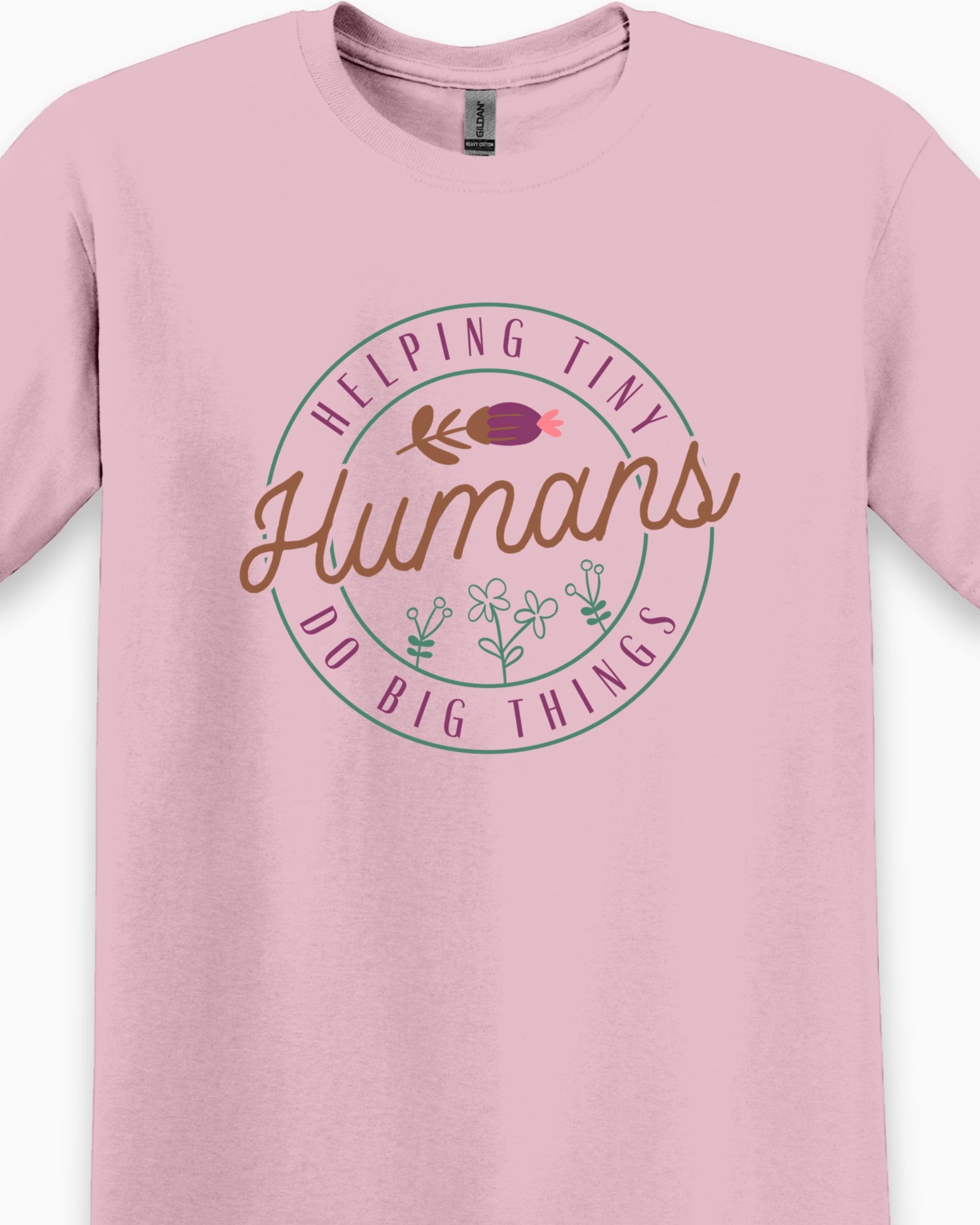 Helping Tiny Humans Do Big Things Tee-Neurodiversity, ADHD & Autism Awareness & Acceptance T-Shirt by Daily Bloom