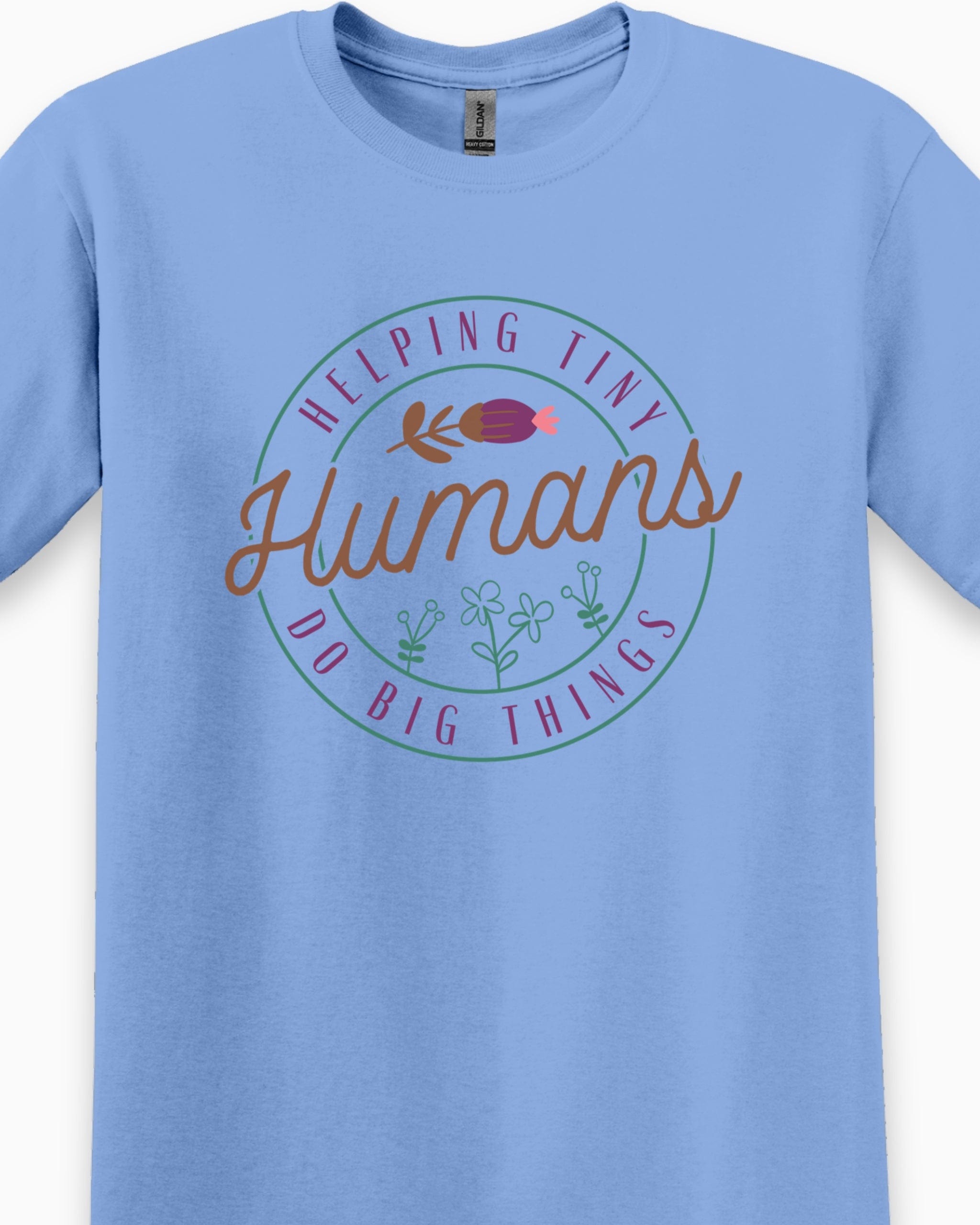 Helping Tiny Humans Do Big Things Tee-Neurodiversity, ADHD & Autism Awareness & Acceptance T-Shirt by Daily Bloom