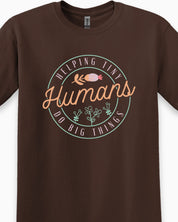 Helping Tiny Humans Do Big Things Tee-Neurodiversity, ADHD & Autism Awareness & Acceptance T-Shirt by Daily Bloom