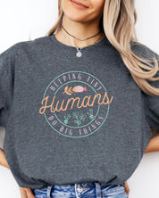 Helping Tiny Humans Do Big Things Tee-Neurodiversity, ADHD & Autism Awareness & Acceptance T-Shirt by Daily Bloom