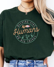 Helping Tiny Humans Do Big Things Tee-Neurodiversity, ADHD & Autism Awareness & Acceptance T-Shirt by Daily Bloom