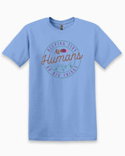 Helping Tiny Humans Do Big Things Tee-Carolina Blue-Neurodiversity, ADHD & Autism Awareness & Acceptance T-Shirt by Daily Bloom