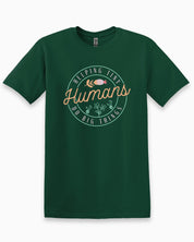 Helping Tiny Humans Do Big Things Tee-Forest Green-Neurodiversity, ADHD & Autism Awareness & Acceptance T-Shirt by Daily Bloom