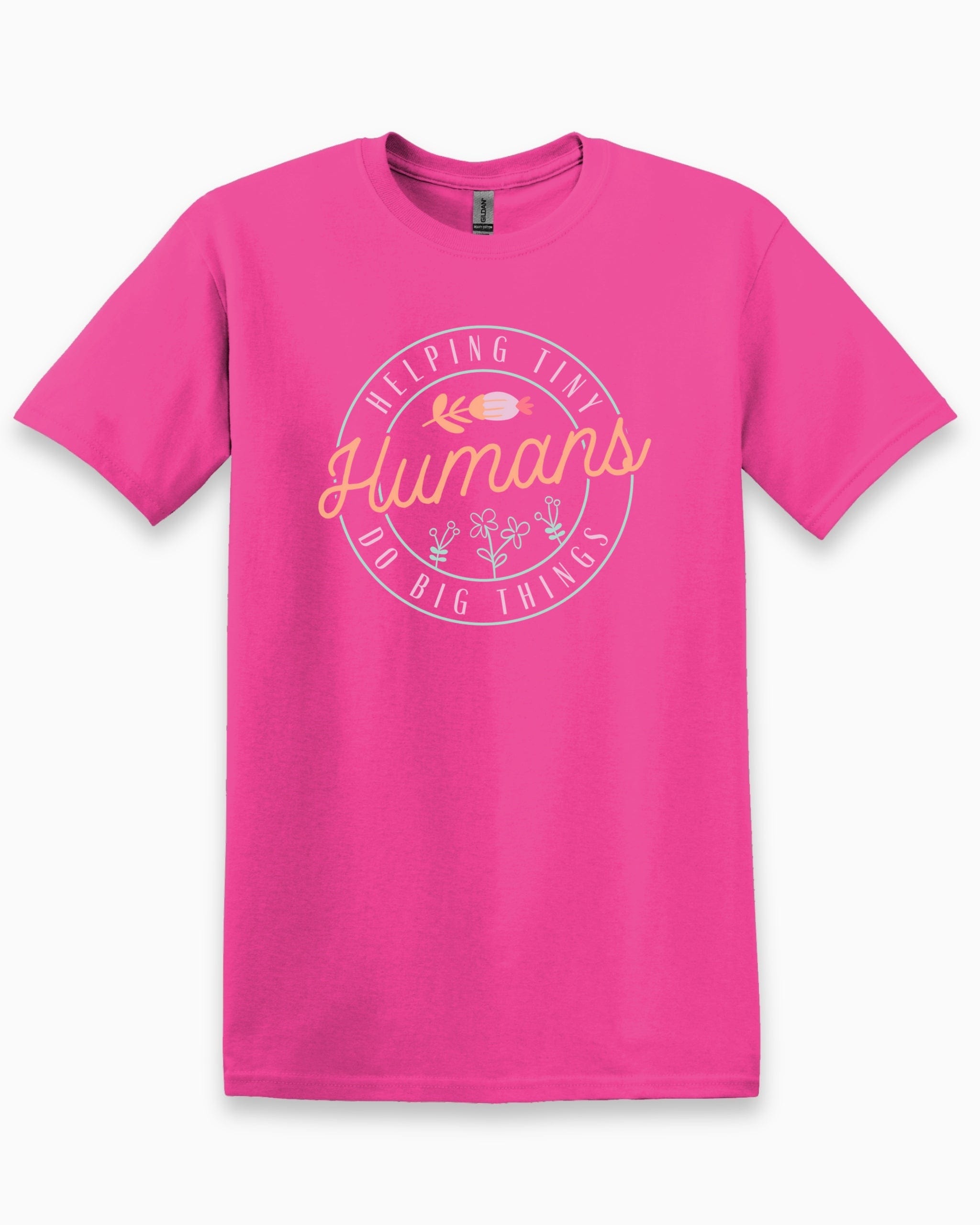 Helping Tiny Humans Do Big Things Tee-Heliconia-Neurodiversity, ADHD & Autism Awareness & Acceptance T-Shirt by Daily Bloom