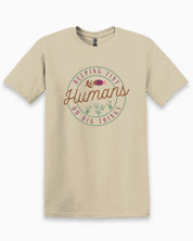 Helping Tiny Humans Do Big Things Tee-Sand-Neurodiversity, ADHD & Autism Awareness & Acceptance T-Shirt by Daily Bloom