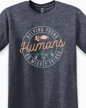 Helping Young Humans Do Mighty Things Tee-Neurodiversity, ADHD & Autism Awareness & Acceptance T-Shirt by Daily Bloom