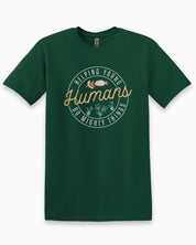 Helping Young Humans Do Mighty Things Tee-Forest Green-Neurodiversity, ADHD & Autism Awareness & Acceptance T-Shirt by Daily Bloom