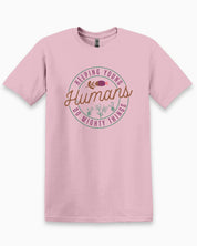 Helping Young Humans Do Mighty Things Tee-Light Pink-Neurodiversity, ADHD & Autism Awareness & Acceptance T-Shirt by Daily Bloom