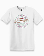 Helping Young Humans Do Mighty Things Tee-White-Neurodiversity, ADHD & Autism Awareness & Acceptance T-Shirt by Daily Bloom