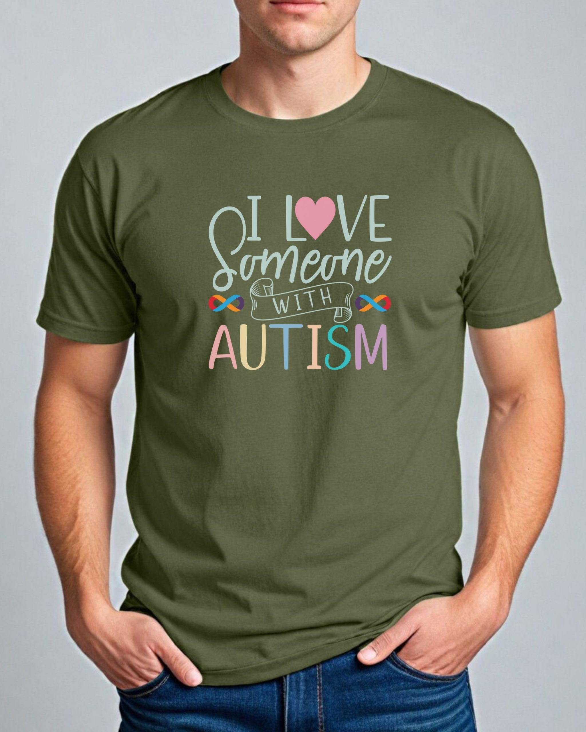 I Love Someone With Autism Tee-Neurodiversity, ADHD & Autism Awareness & Acceptance T-Shirt by Daily Bloom