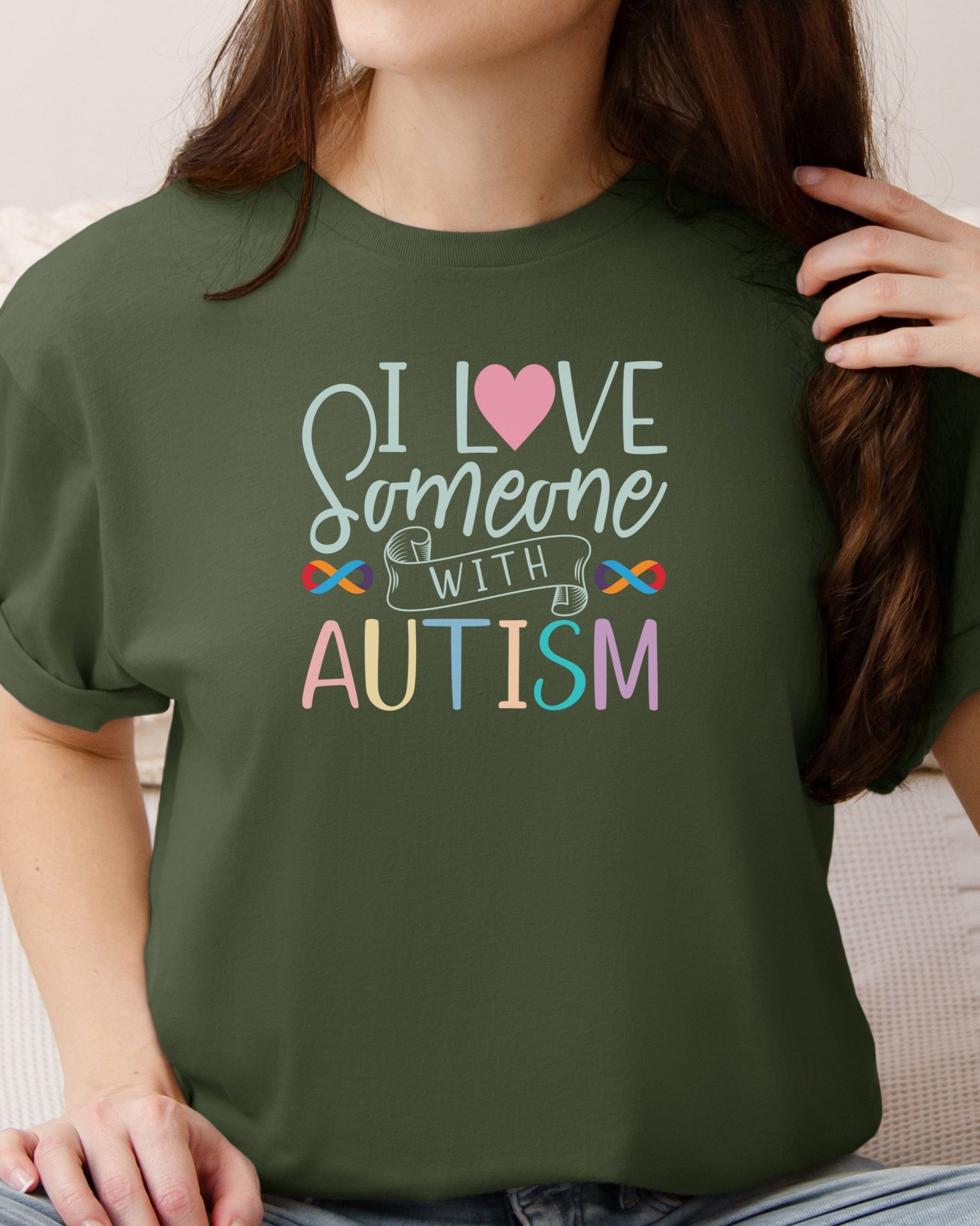 I Love Someone With Autism Tee-Neurodiversity, ADHD & Autism Awareness & Acceptance T-Shirt by Daily Bloom