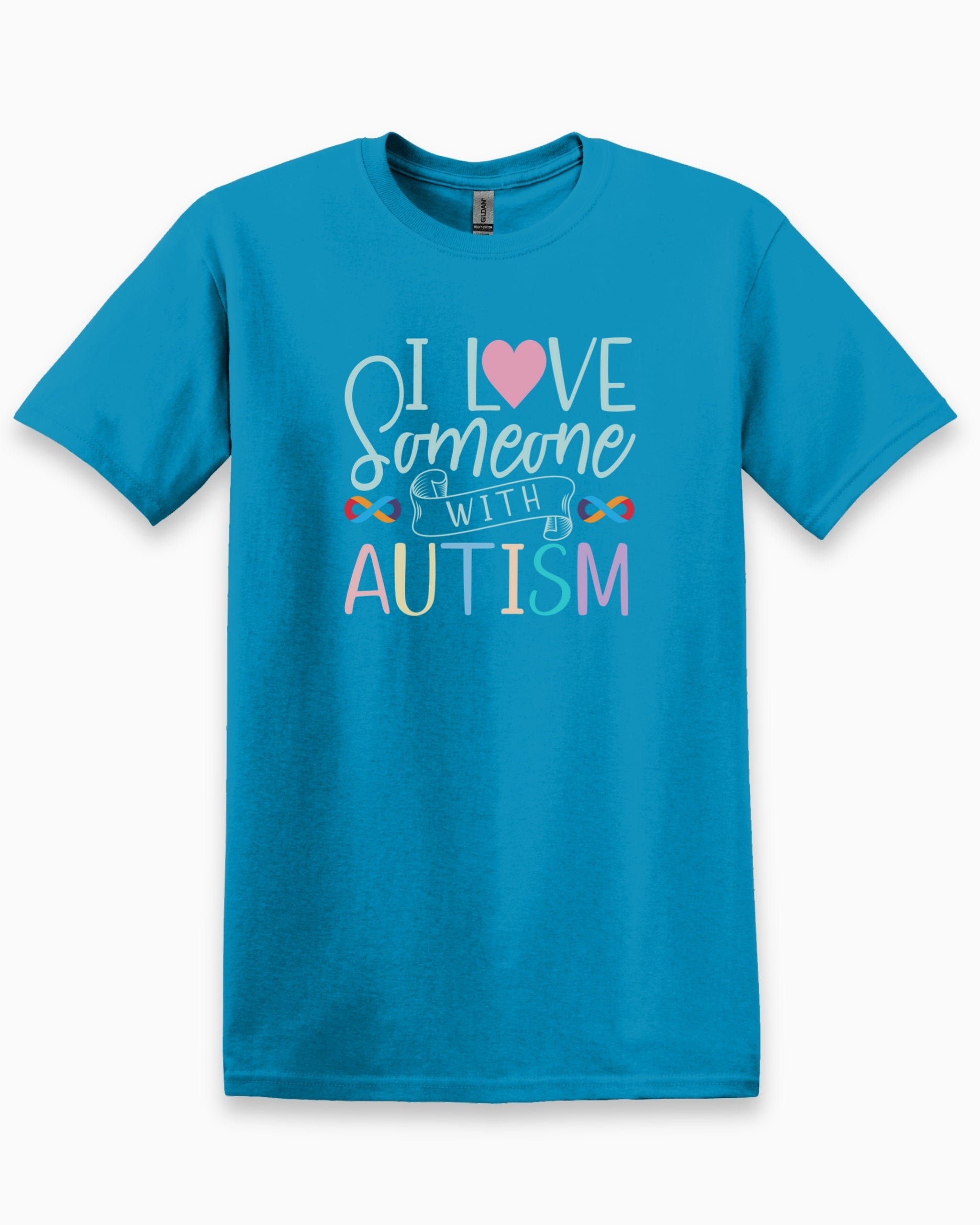 I Love Someone With Autism Tee-Sapphire-Neurodiversity, ADHD & Autism Awareness & Acceptance T-Shirt by Daily Bloom