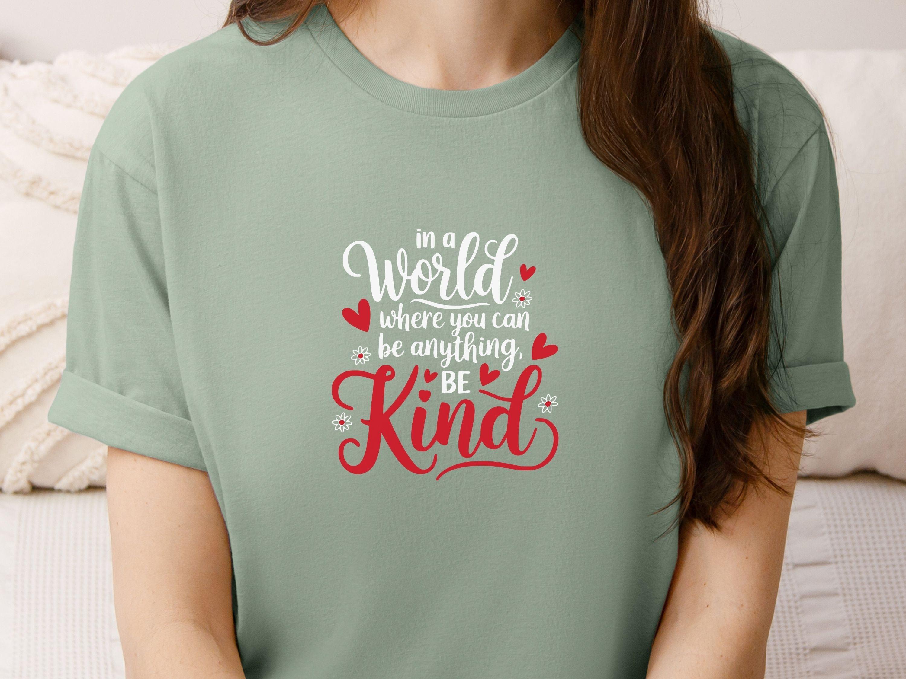 In A World Where You Can Be Anything Be Kind Tee-Neurodiversity, ADHD & Autism Awareness & Acceptance T-Shirt by Daily Bloom