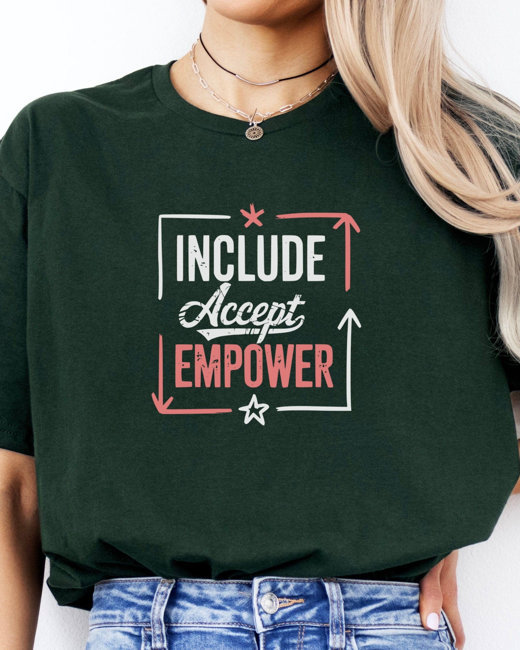Include Accept Empower Tee-Neurodiversity, ADHD & Autism Awareness & Acceptance T-Shirt by Daily Bloom