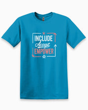 Include Accept Empower Tee-Sapphire-Neurodiversity, ADHD & Autism Awareness & Acceptance T-Shirt by Daily Bloom