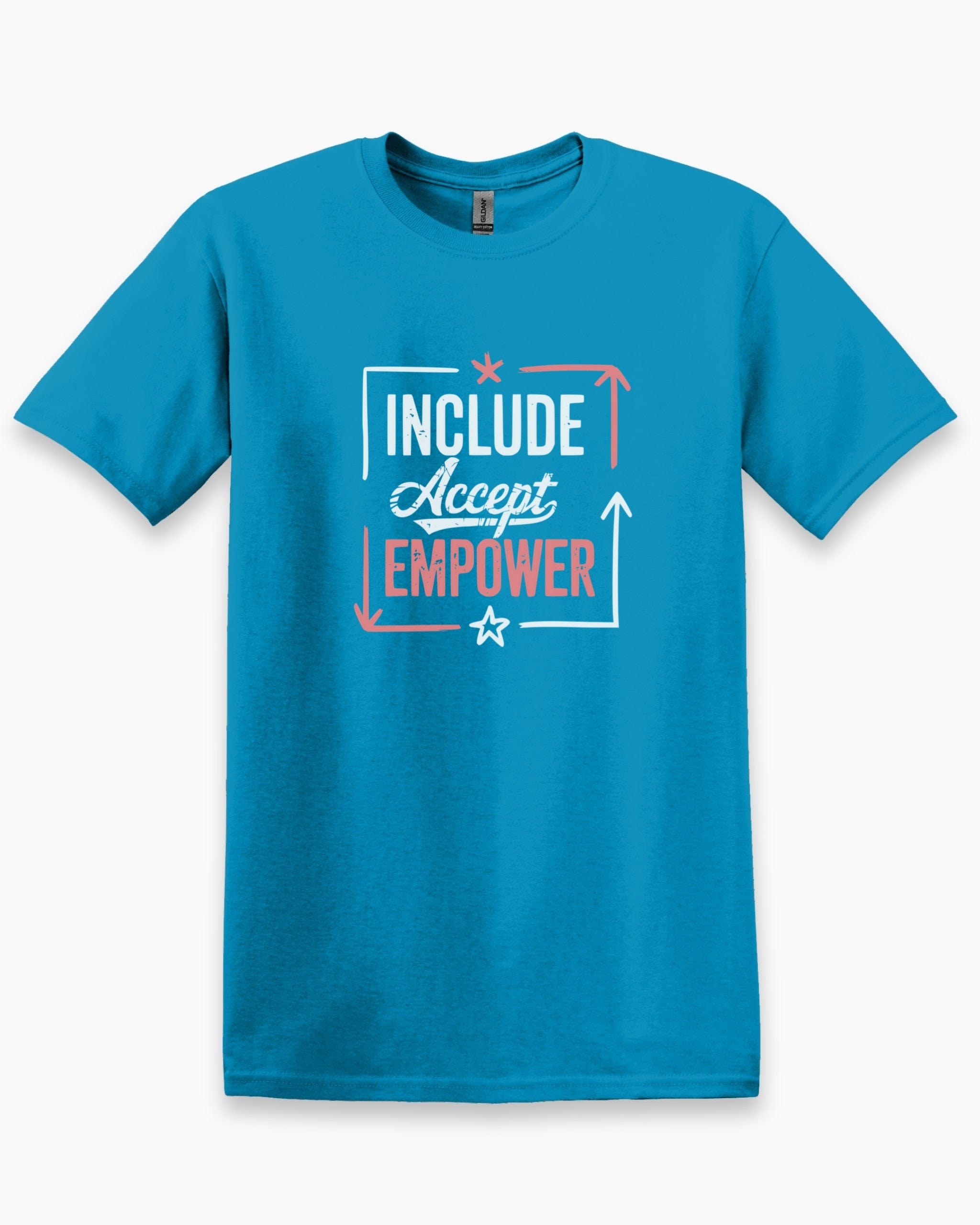 Include Accept Empower Tee-Sapphire-Neurodiversity, ADHD & Autism Awareness & Acceptance T-Shirt by Daily Bloom