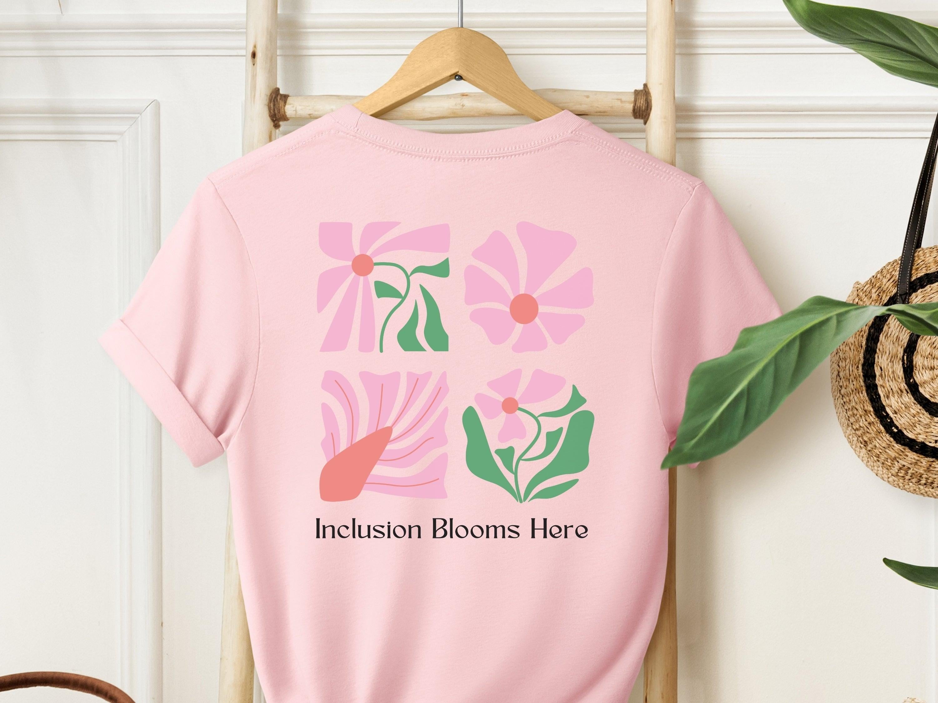 Inclusion Blooms Here Tee-Neurodiversity, ADHD & Autism Awareness & Acceptance T-Shirt by Daily Bloom