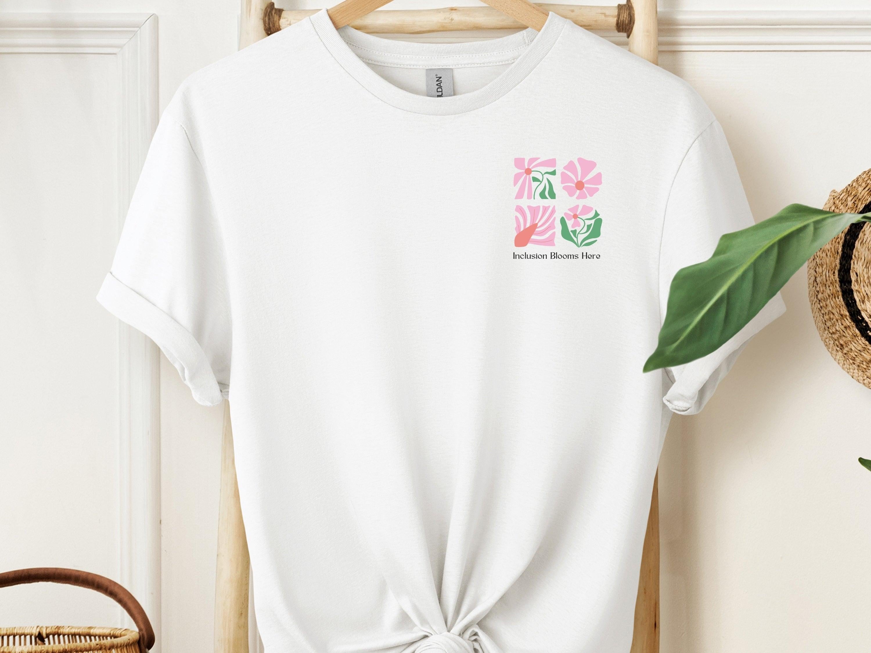 Inclusion Blooms Here Tee-Neurodiversity, ADHD & Autism Awareness & Acceptance T-Shirt by Daily Bloom