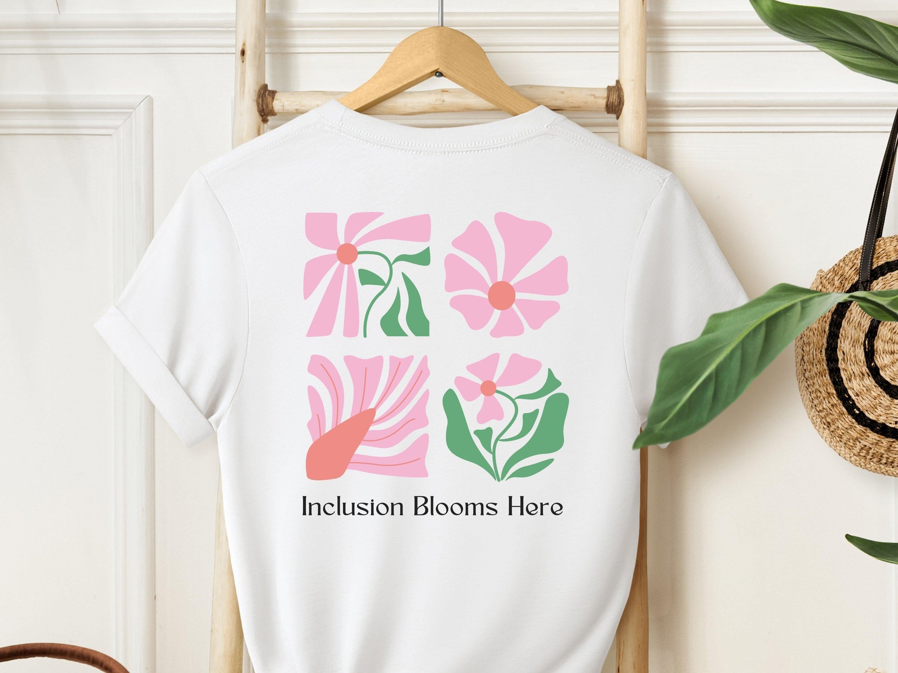 Inclusion Blooms Here Tee-Neurodiversity, ADHD & Autism Awareness & Acceptance T-Shirt by Daily Bloom