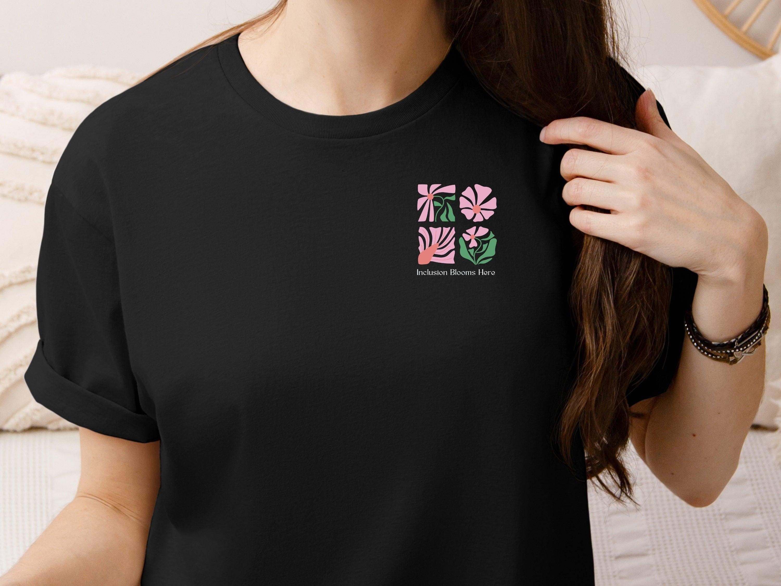 Inclusion Blooms Here Tee-Neurodiversity, ADHD & Autism Awareness & Acceptance T-Shirt by Daily Bloom