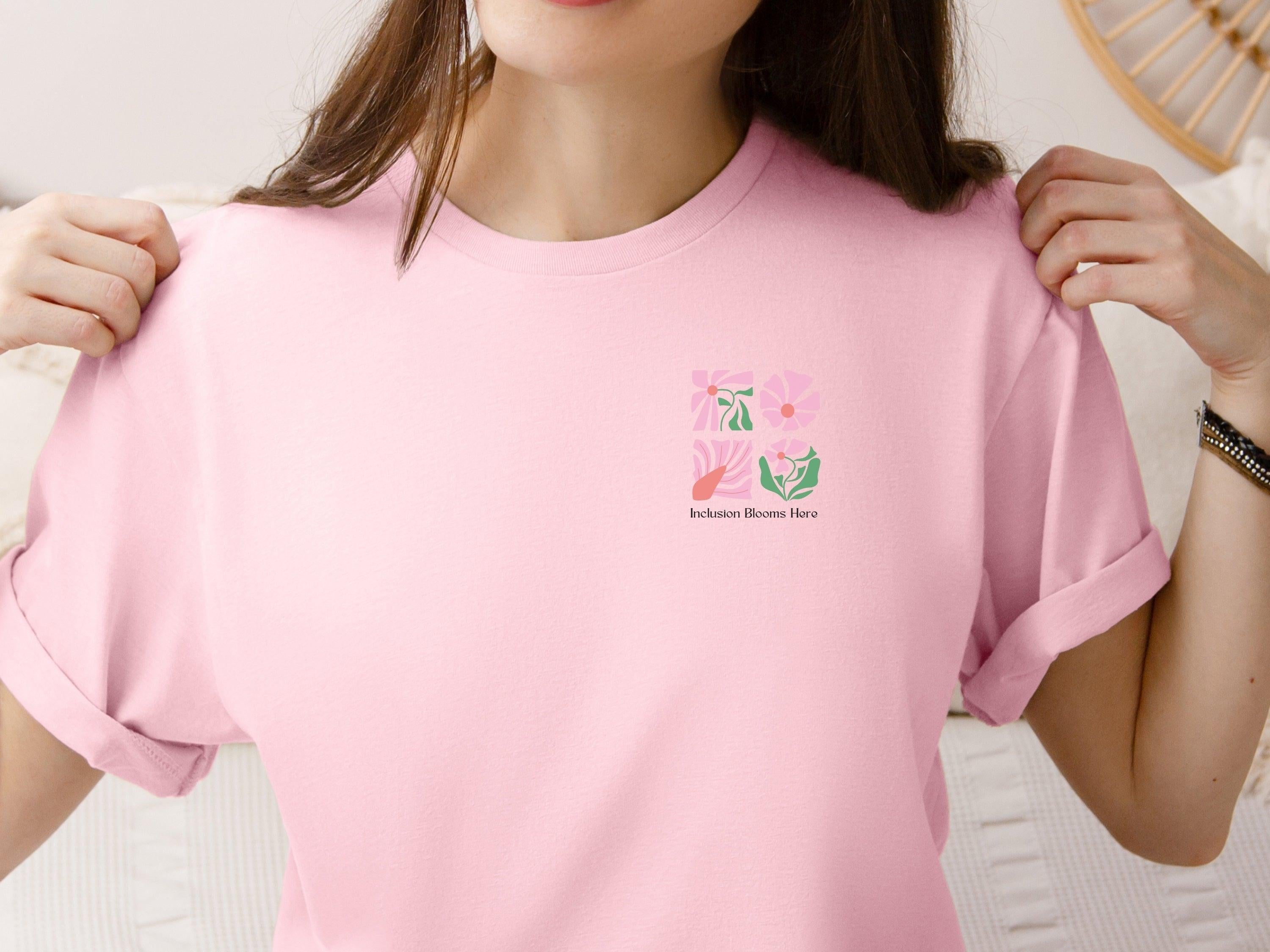 Inclusion Blooms Here Tee-Neurodiversity, ADHD & Autism Awareness & Acceptance T-Shirt by Daily Bloom
