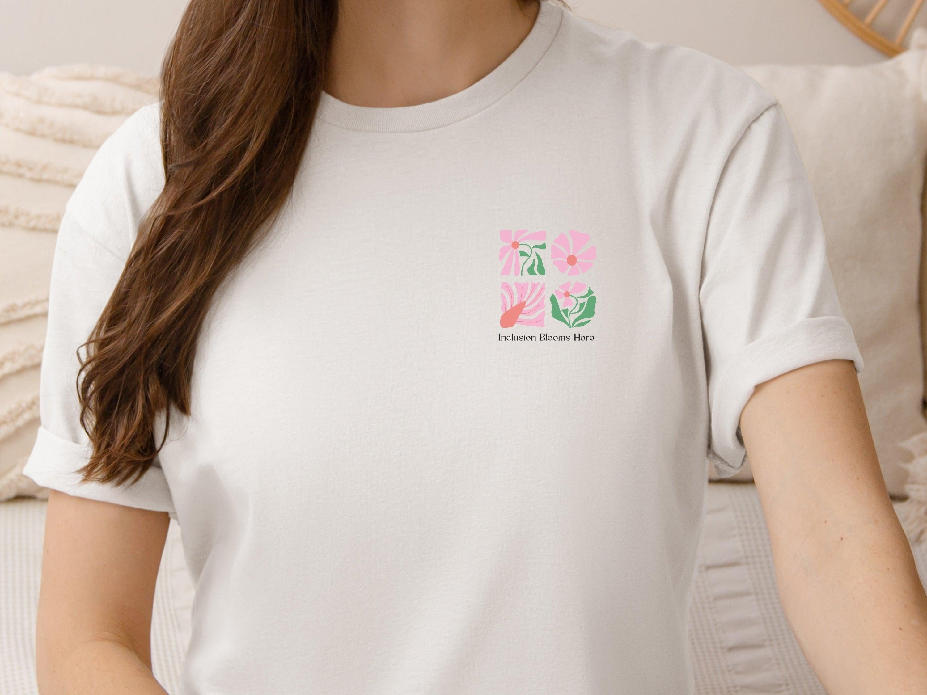 Inclusion Blooms Here Tee-Neurodiversity, ADHD & Autism Awareness & Acceptance T-Shirt by Daily Bloom