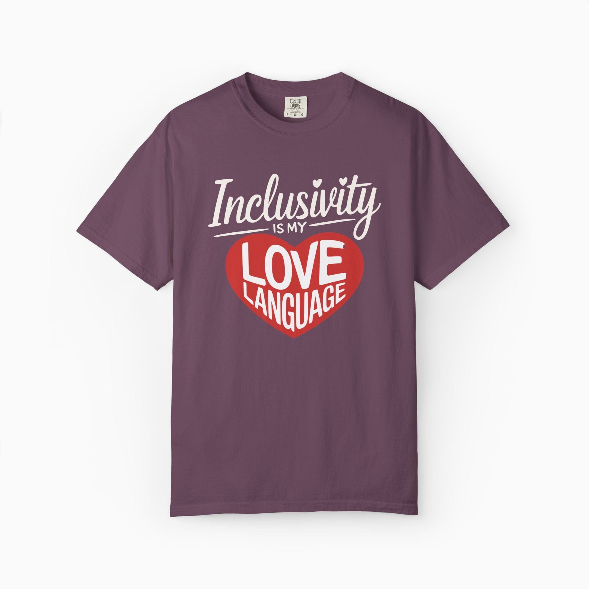 Autism T-Shirt By Daily Bloom Inclusivity is my Love Language Comfort Colors Tee Berry / S