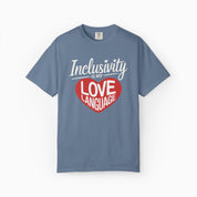 Autism T-Shirt By Daily Bloom Inclusivity is my Love Language Comfort Colors Tee Blue Jean / S