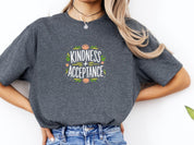 Kindness + Acceptance Tee-Neurodiversity, ADHD & Autism Awareness & Acceptance T-Shirt by Daily Bloom