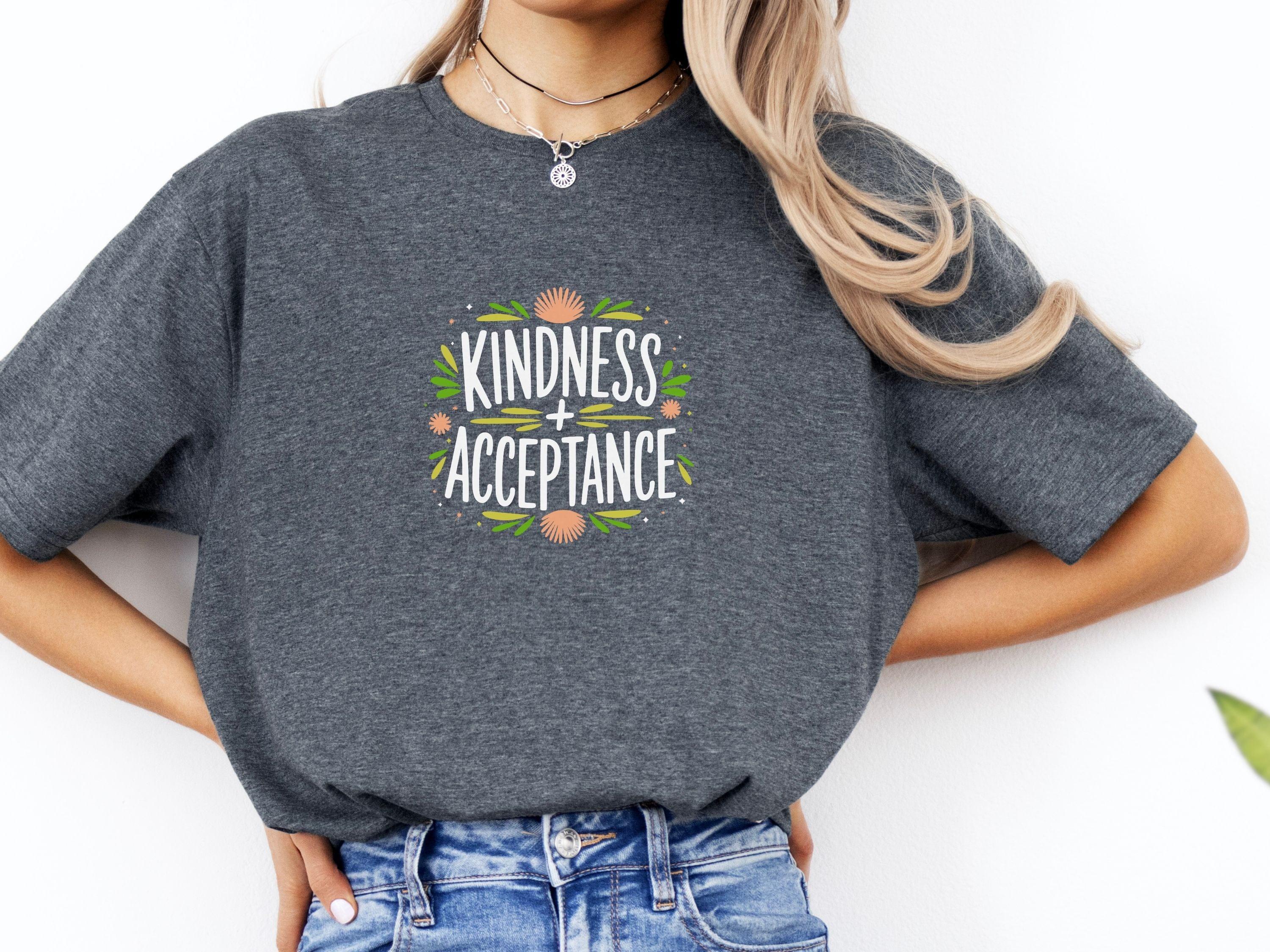 Kindness + Acceptance Tee-Neurodiversity, ADHD & Autism Awareness & Acceptance T-Shirt by Daily Bloom