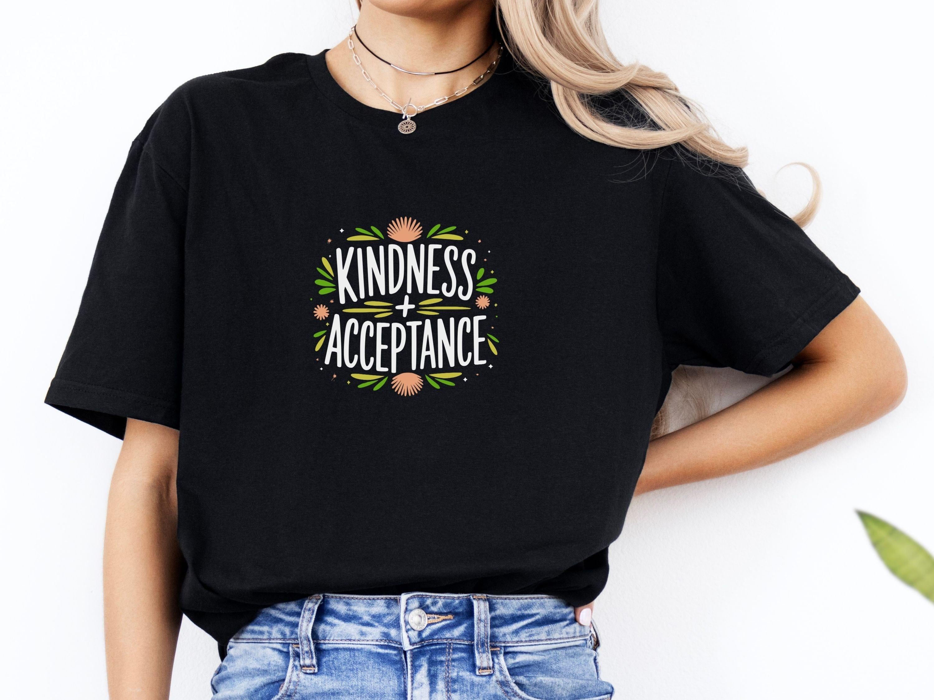 Kindness + Acceptance Tee-Neurodiversity, ADHD & Autism Awareness & Acceptance T-Shirt by Daily Bloom