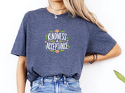 Kindness + Acceptance Tee-Neurodiversity, ADHD & Autism Awareness & Acceptance T-Shirt by Daily Bloom