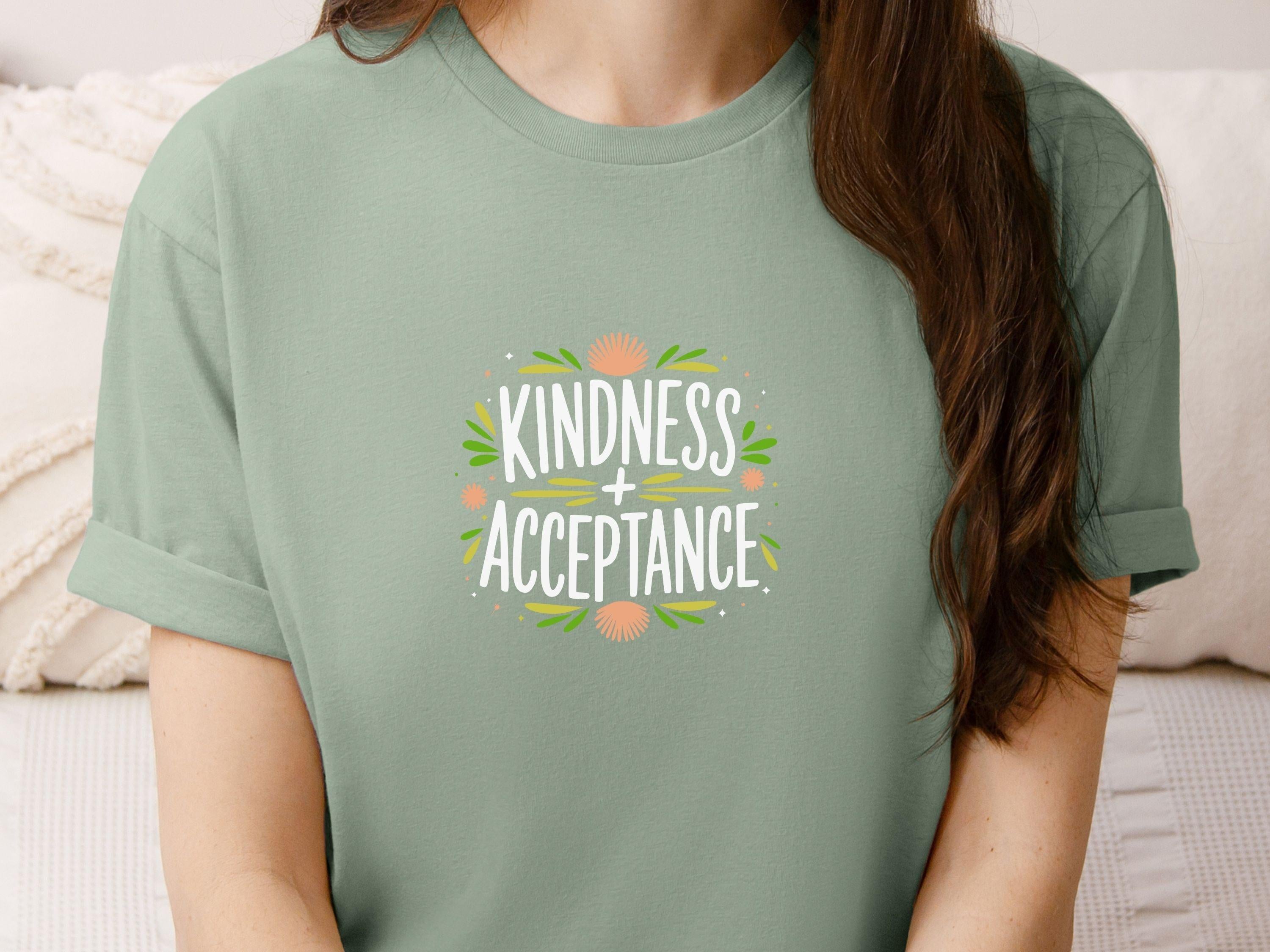 Kindness + Acceptance Tee-Neurodiversity, ADHD & Autism Awareness & Acceptance T-Shirt by Daily Bloom